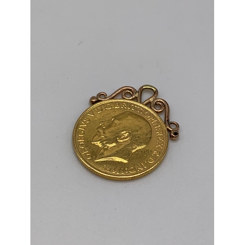 97 - 1912 Sovereign 9ct Gold Pendant Setting 8.5g