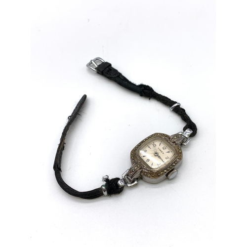 338 - Vintage Timex Lady Cocktail Watch with Marcasite Bezel A/F