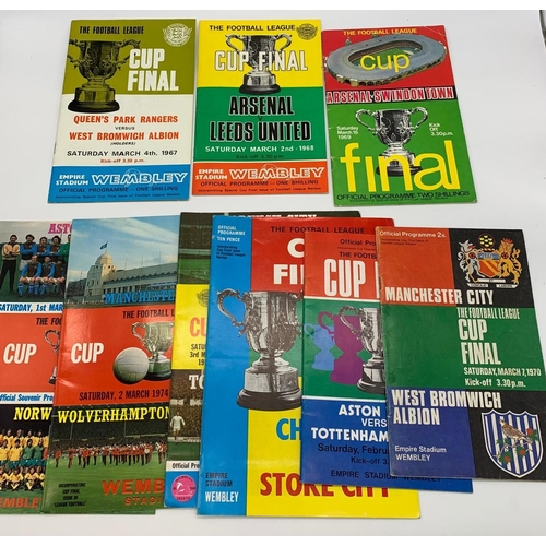 120 - All the League Cup Final programs from the old Wembley Stadium from 1967-2000.