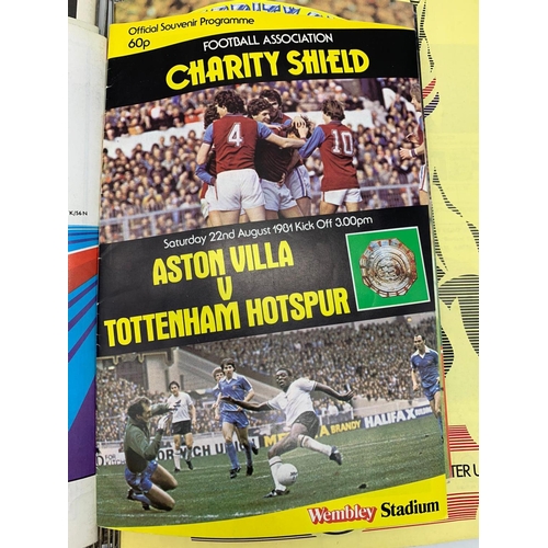 148 - F.A. Charity Shield Football Programs from 1974 - 2000 including 1988 - 1990 which are rare.