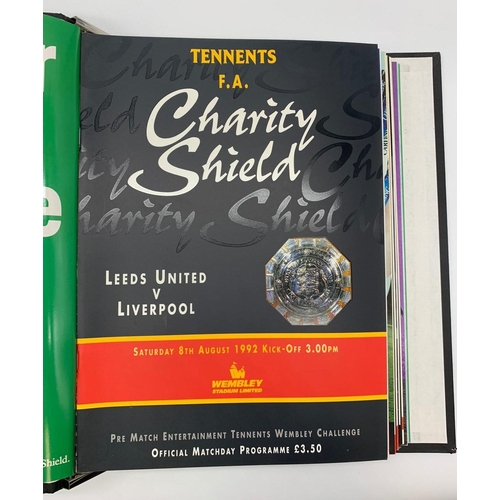 148 - F.A. Charity Shield Football Programs from 1974 - 2000 including 1988 - 1990 which are rare.