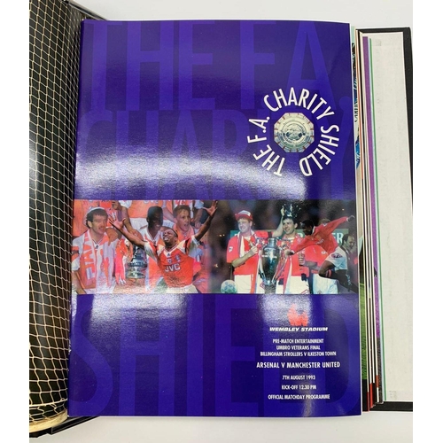 148 - F.A. Charity Shield Football Programs from 1974 - 2000 including 1988 - 1990 which are rare.