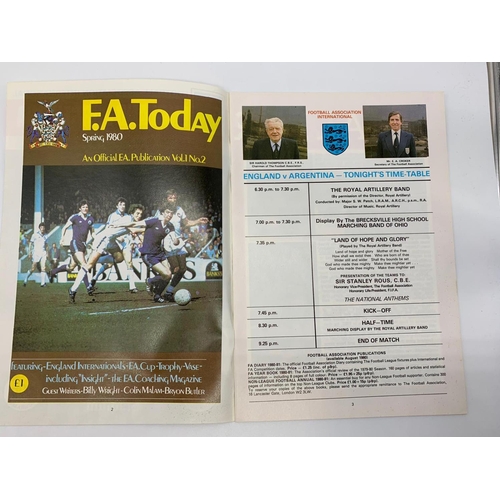 4 - All England home international football programs played at the old Empire Stadium Wembley from 1963 ... 