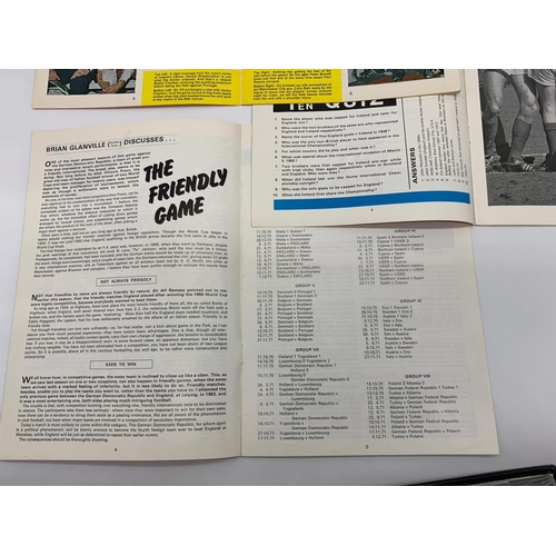 4 - All England home international football programs played at the old Empire Stadium Wembley from 1963 ... 