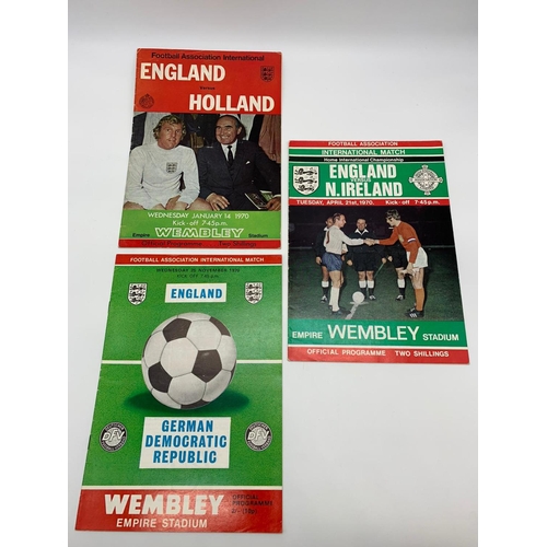 4 - All England home international football programs played at the old Empire Stadium Wembley from 1963 ... 