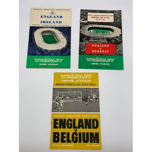 4 - All England home international football programs played at the old Empire Stadium Wembley from 1963 ... 