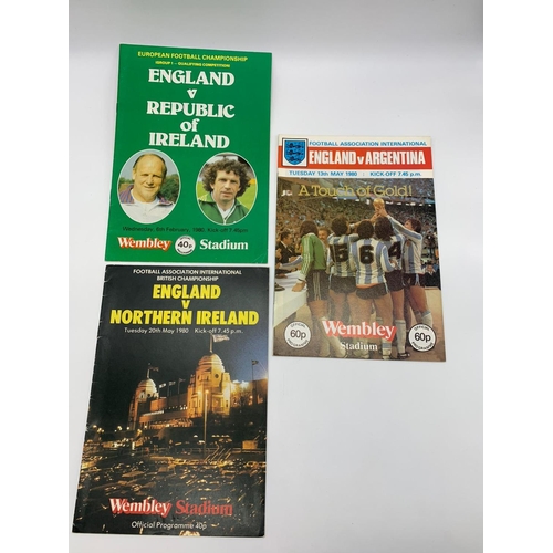 4 - All England home international football programs played at the old Empire Stadium Wembley from 1963 ... 