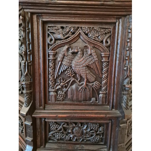 6 - This magnificent Tudor sideboard (credenza)has definite Royal connections, being hand carved and hav... 