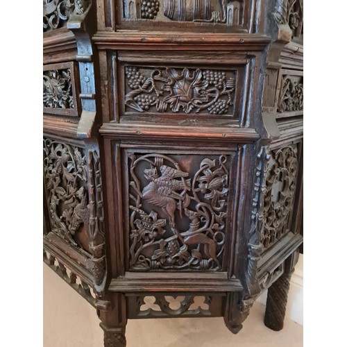 6 - This magnificent Tudor sideboard (credenza)has definite Royal connections, being hand carved and hav... 