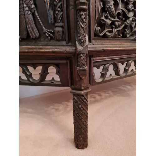 6 - This magnificent Tudor sideboard (credenza)has definite Royal connections, being hand carved and hav... 