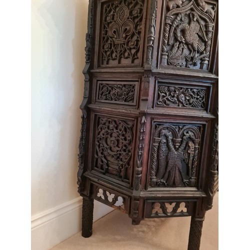 6 - This magnificent Tudor sideboard (credenza)has definite Royal connections, being hand carved and hav... 