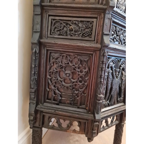 6 - This magnificent Tudor sideboard (credenza)has definite Royal connections, being hand carved and hav... 