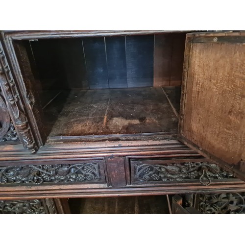 6 - This magnificent Tudor sideboard (credenza)has definite Royal connections, being hand carved and hav... 