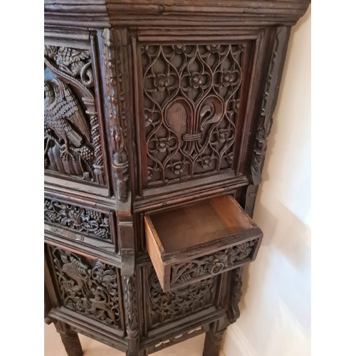 6 - This magnificent Tudor sideboard (credenza)has definite Royal connections, being hand carved and hav... 