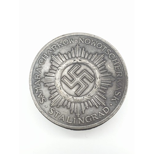 99 - German WW2 PILL BOX WITH Swastika belonging to the 14th Panzer division, 5cm diameter