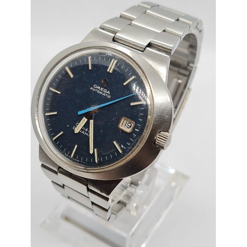 115 - OMEGA Automatic  Geneve Dynamic gent watch, oval navy face 45x35mm