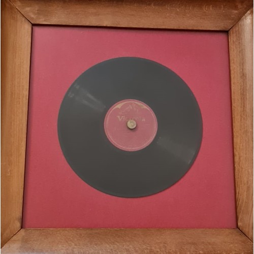 141 - Framed 78RPM record of Caruso (W47CM)