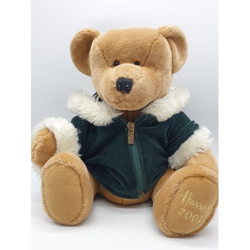 177 - 2 Harrods Teddy Bears 2001&2008 approx 40cms, very collectible