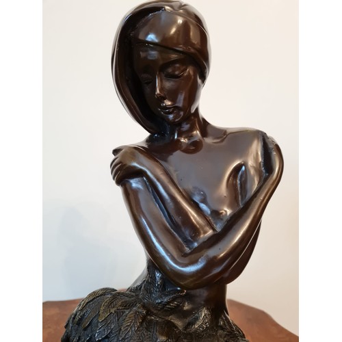 193 - Large bronze of a ballerina.
H38 W25