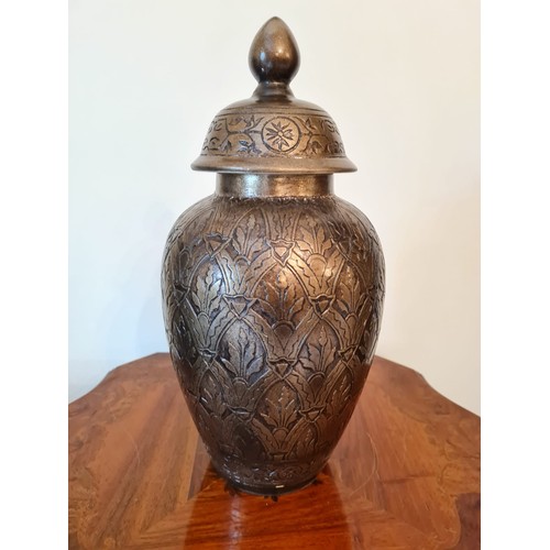 229 - Large Chinese urn H38 Diameter 19cm