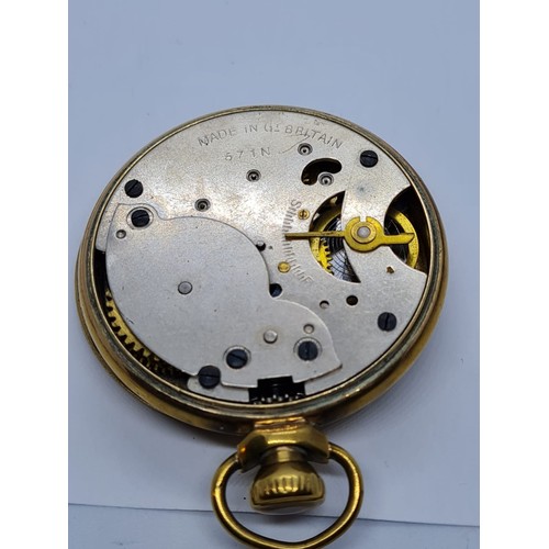 267 - Smiths Empire Pocket Watch in gilt finish, top wind circa 1950's, Full working order