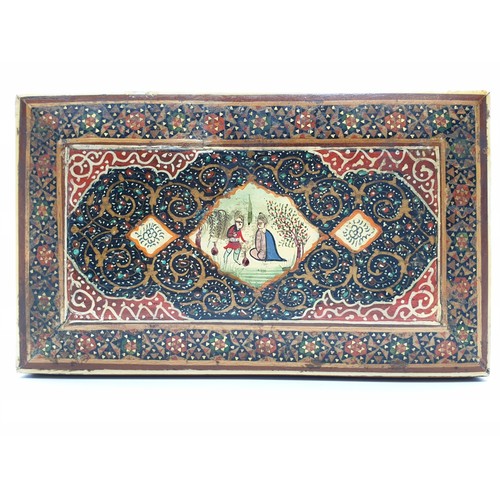 365 - Persian Ghajari micro Mosiac box, 14x8.5cm