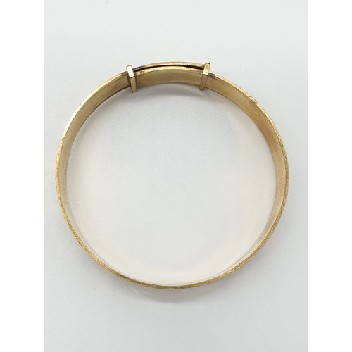 366 - Rolled gold vintage bangle , 6.5cm diameter and weight 22.07g approx