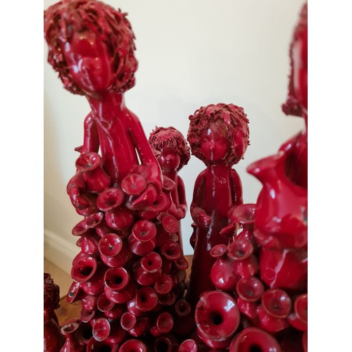 439 - Red abstract statue 
H46 W34