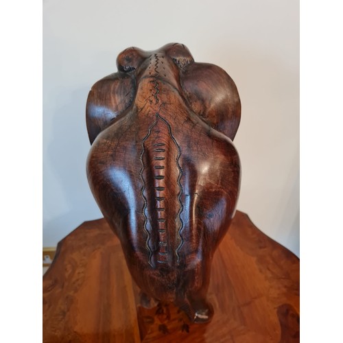 440 - Large hand carved Wooden elephant.
H40 W18