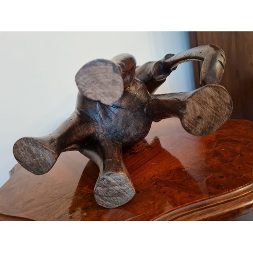 440 - Large hand carved Wooden elephant.
H40 W18