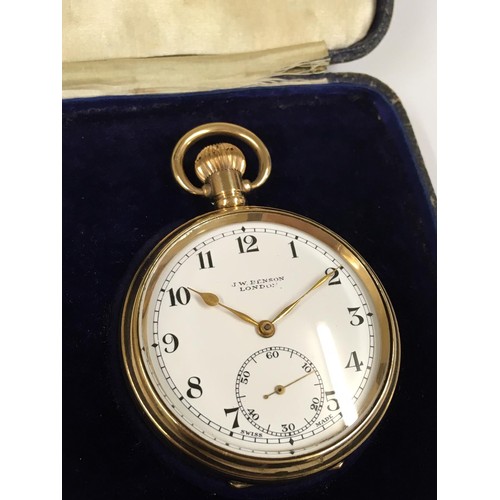 160 - Vintage JW BENSON pocket watch & box , AF