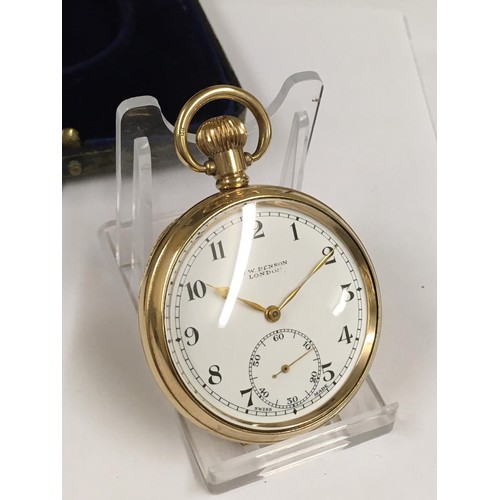 160 - Vintage JW BENSON pocket watch & box , AF