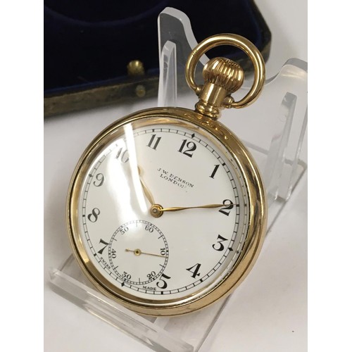 160 - Vintage JW BENSON pocket watch & box , AF