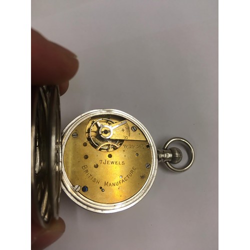 167 - Vintage solid silver Turkish ottoman pocket watch , AF