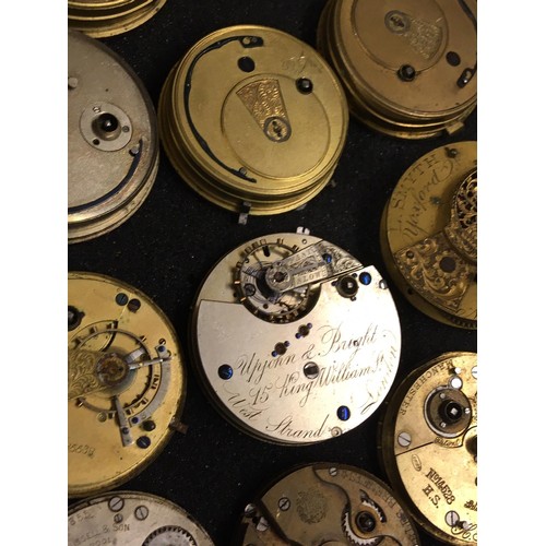 201 - Antique pocket watch movements, Verge fusee , fusee , lever , JW Benson etc, AF