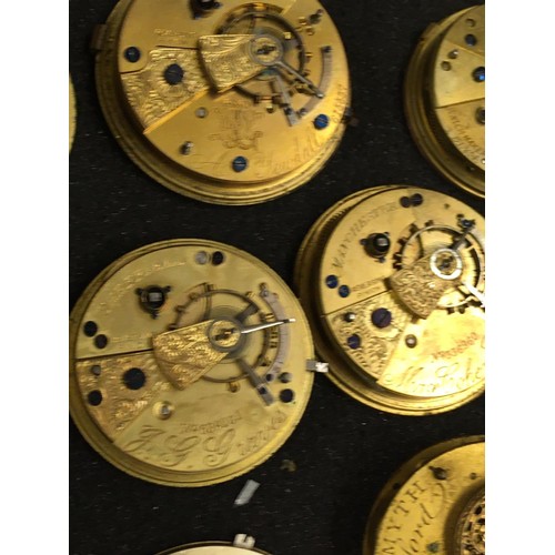 201 - Antique pocket watch movements, Verge fusee , fusee , lever , JW Benson etc, AF