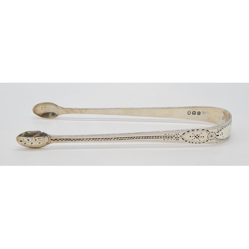 281 - Georgian Silver Tongs 26g 12.5cms