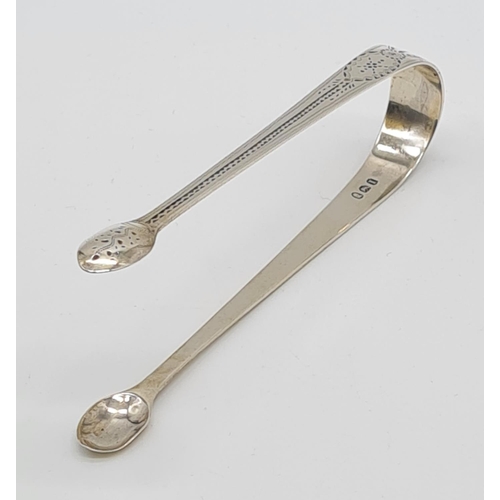 281 - Georgian Silver Tongs 26g 12.5cms