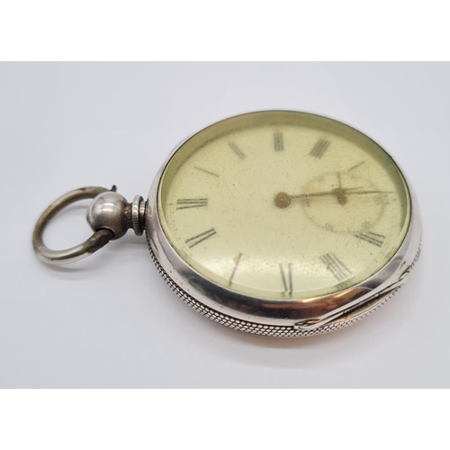 291 - Silver Pocket Watch rear wind late 19th Century, not working