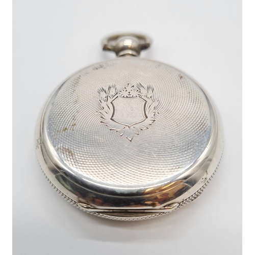 291 - Silver Pocket Watch rear wind late 19th Century, not working