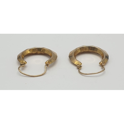 516 - Vintage 9ct gold earrings , weight 1.5g