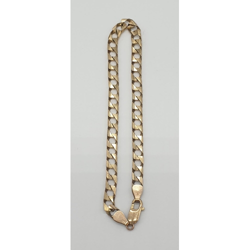 541 - 9ct gold interlink bracelet, weight 11.1g and 22cm long approx