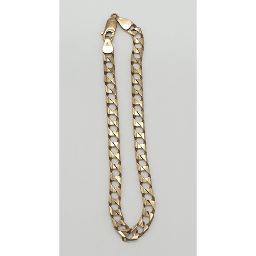 541 - 9ct gold interlink bracelet, weight 11.1g and 22cm long approx