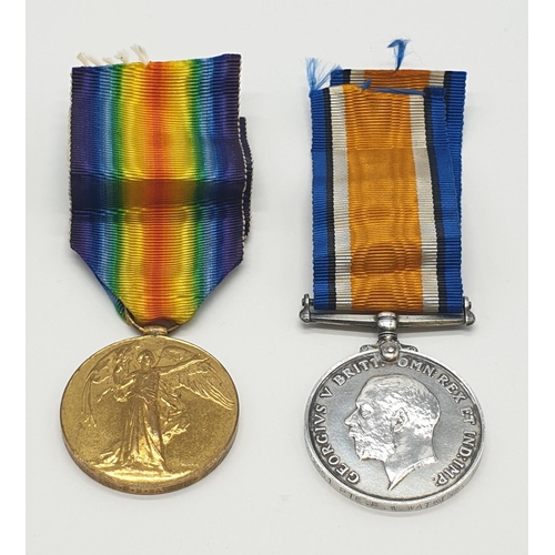 265 - Pair of WW1 medals awarded to private F.X.Watkins M282551 of the A.S.Corps.
1x Great war medal in ex... 