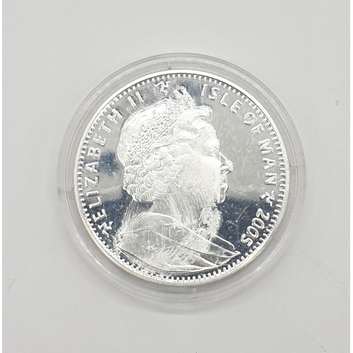 298 - Silver crown minted in 2005 to commemorate the 200th anniversary of the Battle of Trafalgar, uncircu... 