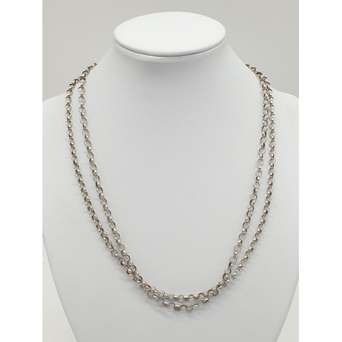 328 - 2x silver belcher chains, weight 14g and 45cm long approx (2)