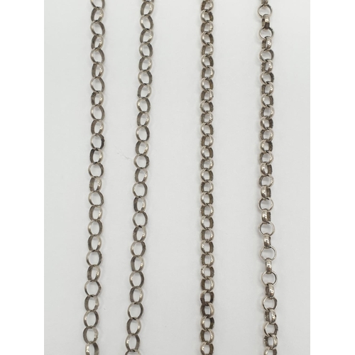 328 - 2x silver belcher chains, weight 14g and 45cm long approx (2)