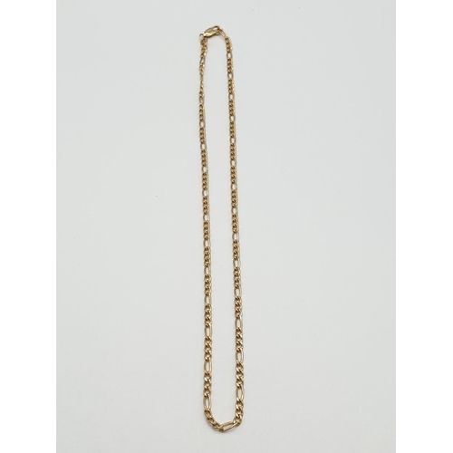 515 - 9ct gold interlink necklace, weight 3.2g and 40cm long approx