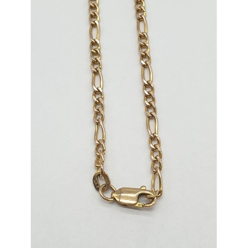 515 - 9ct gold interlink necklace, weight 3.2g and 40cm long approx