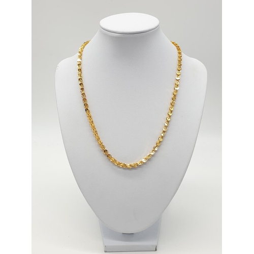 533 - 24ct gold fancy neck chain, weight 16.3g and 44cm long approx